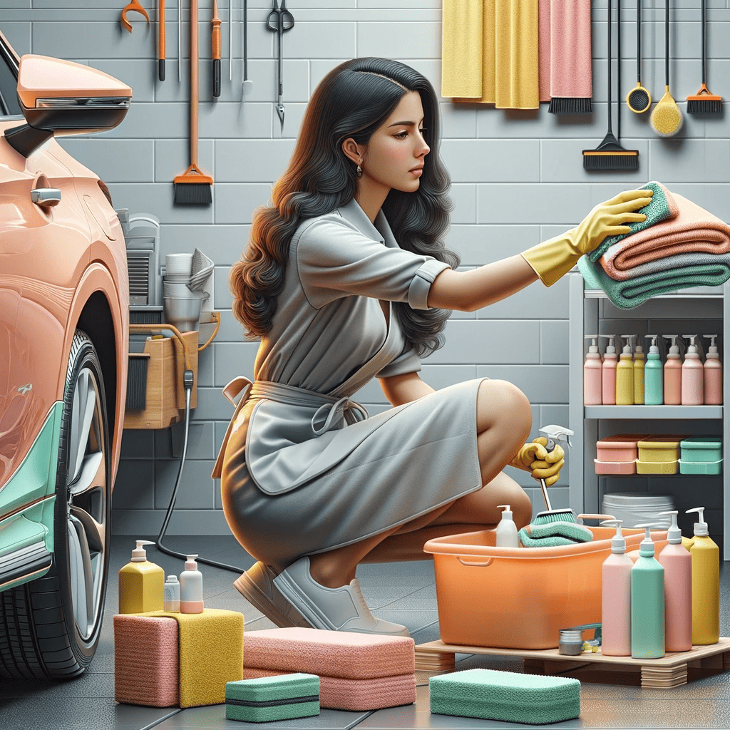 detailing a car