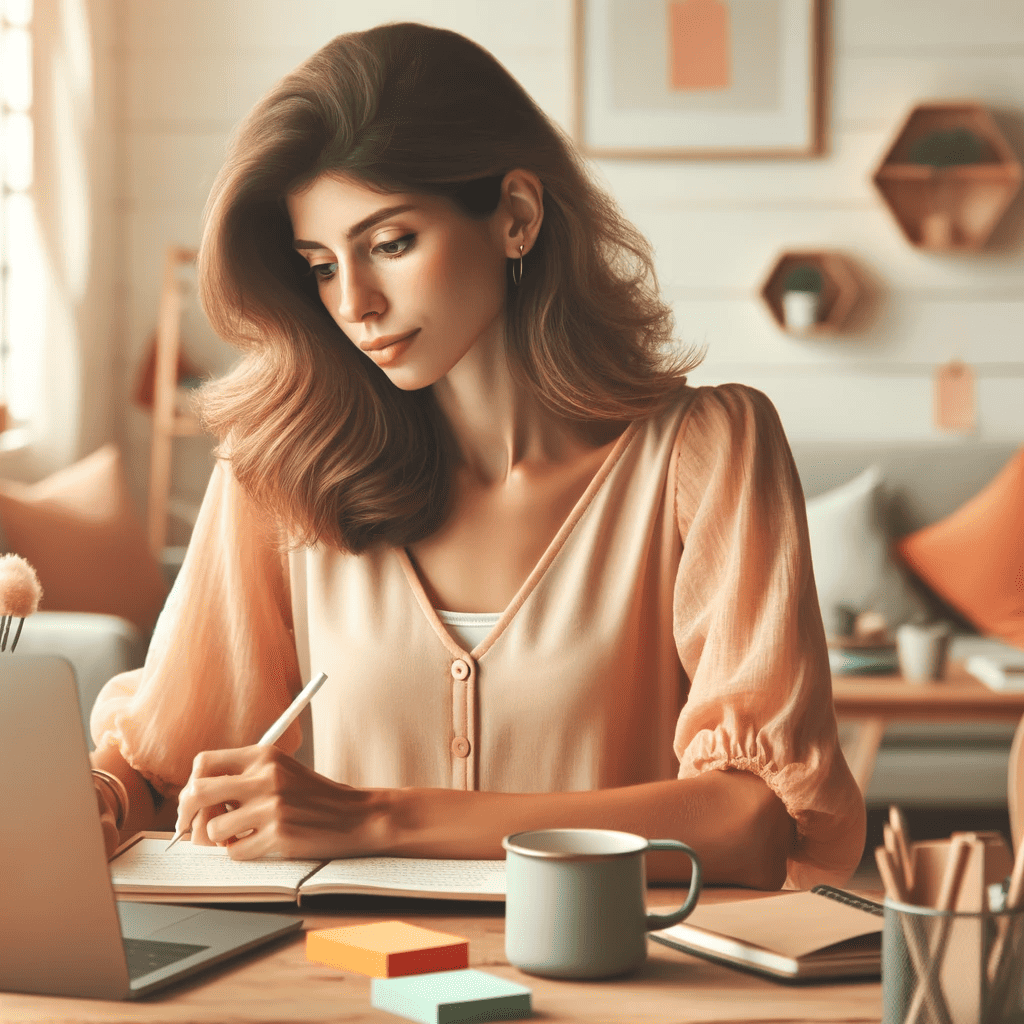 A woman running a blog