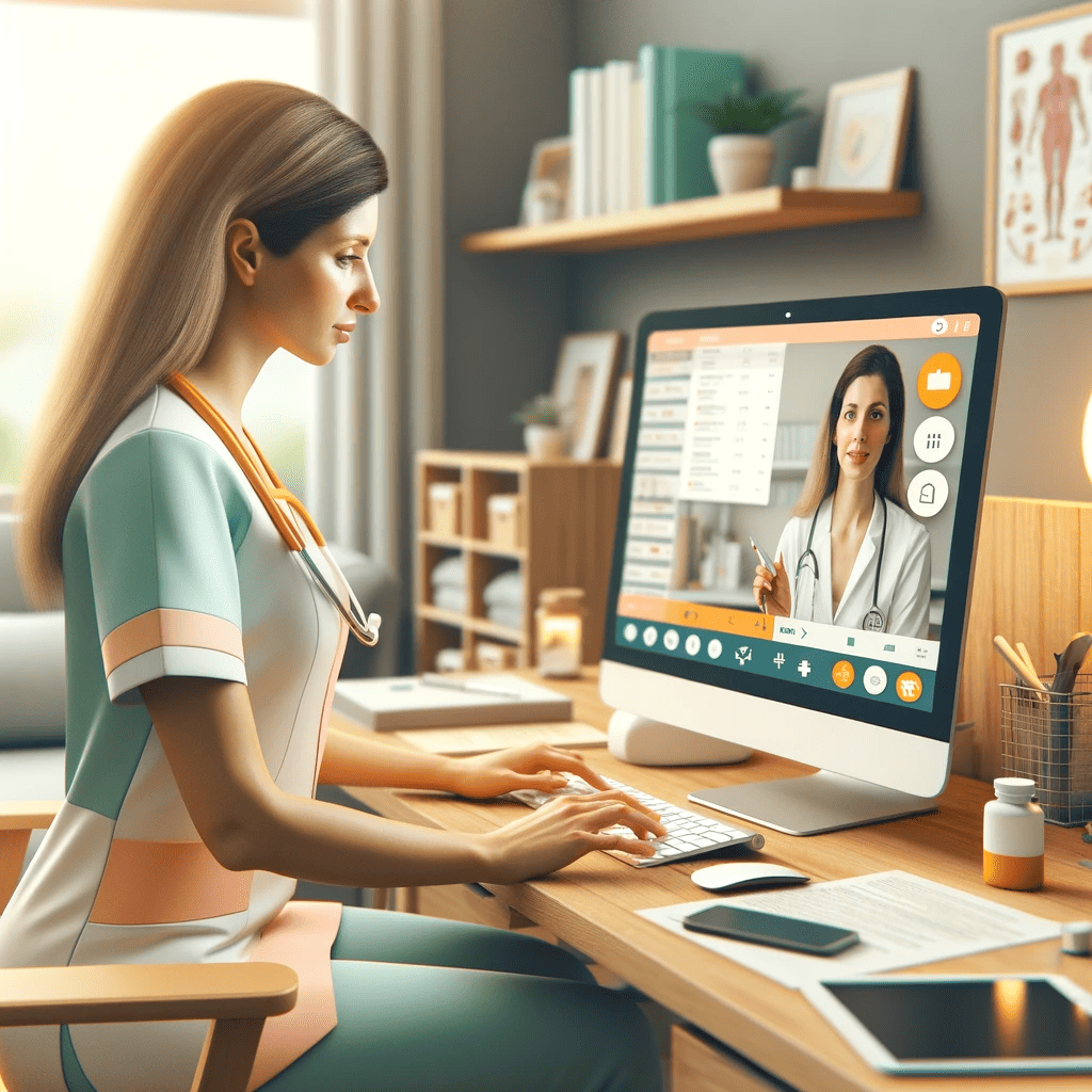 A tele health nurse
