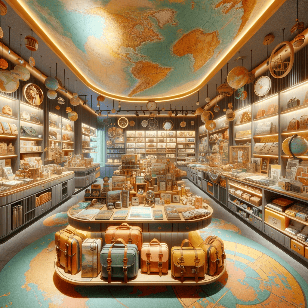A travel merchandise store, it looks like it mostly sells luggage... but it's nice luggage!