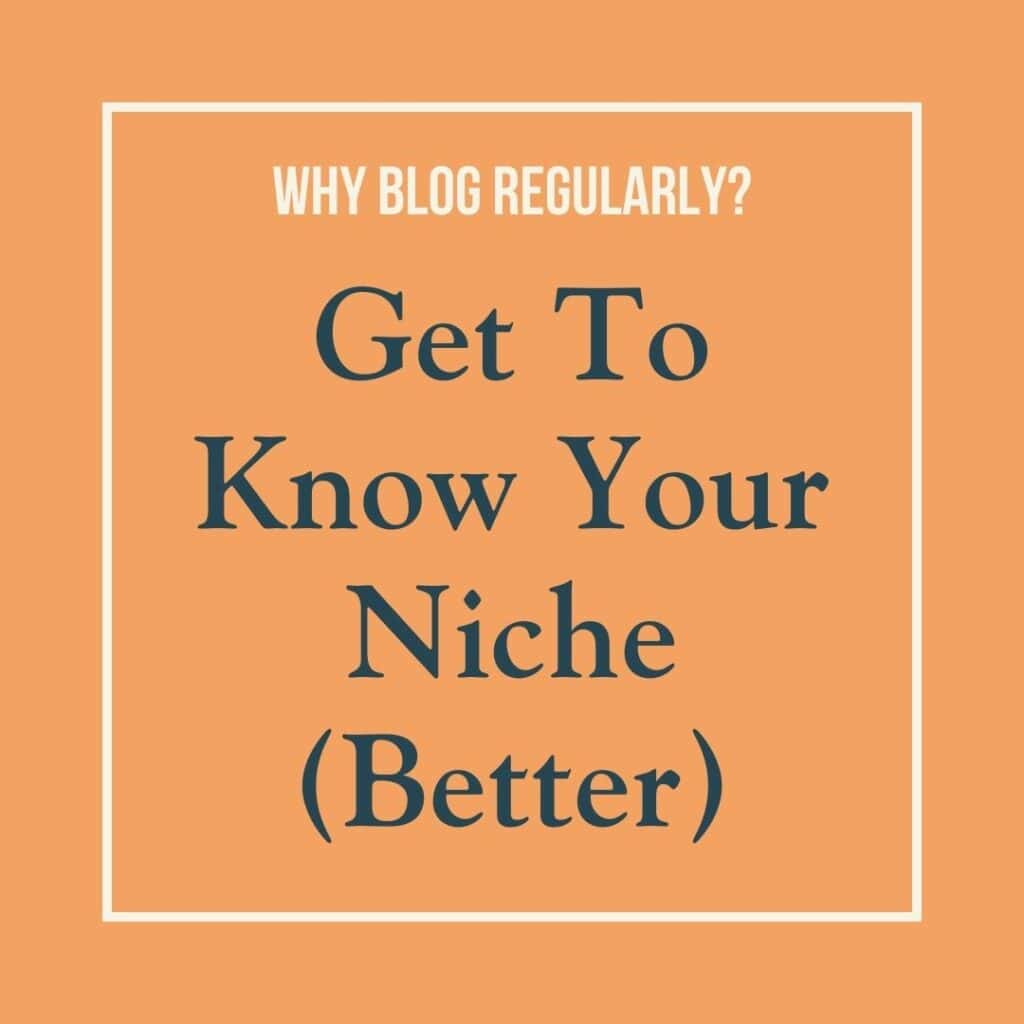 Graphic image read: get to know your niche better