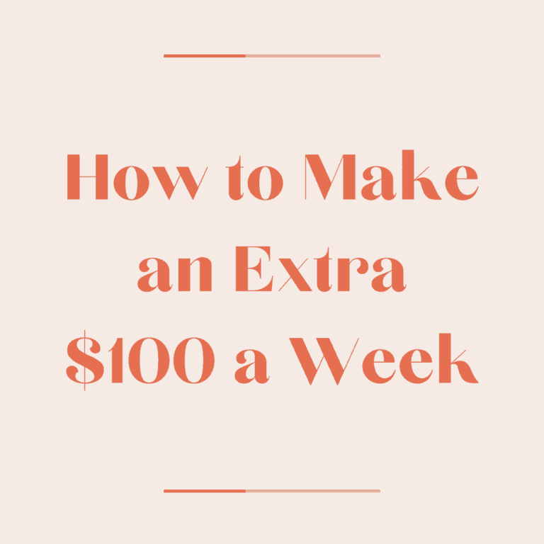 Cover image for how to make an extra $100 a week blog post.